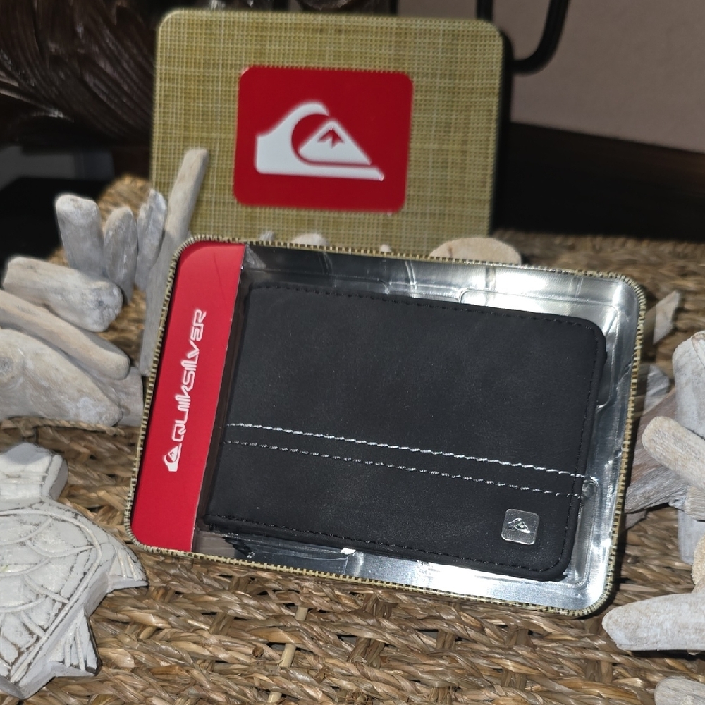 Quiksilver Black and Red Wallet